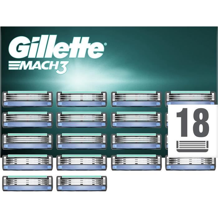 Pack Starter Rasoir Gillette MACH3+ – Avec 2 Recharges De Lames, Rasage Homme – Neuf, Fabriqué En Allemagne