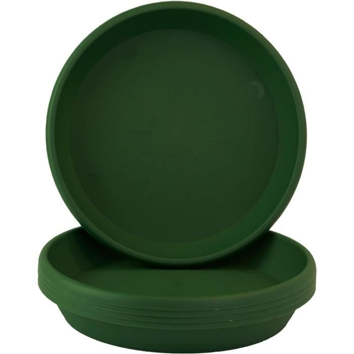 Soucoupe Pour Pot De Fleurs - Grès Céramique Marron Mat, Diamètre 36 Cm, Résistante Au Gel - 5