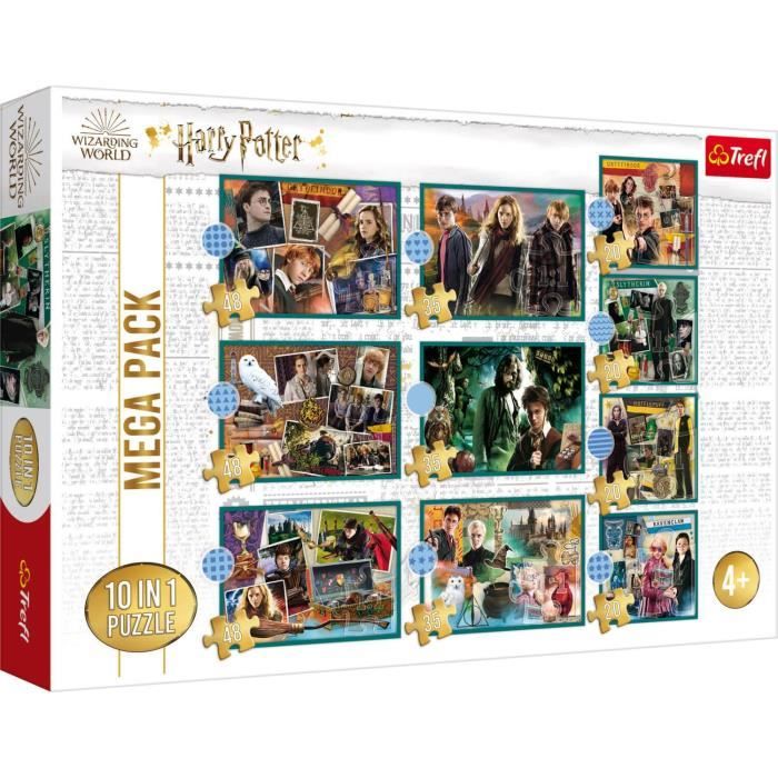 Puzzles Harry Potter TREFL - Pack de 10 puzzles de 20 à 48 pièces pour enfants