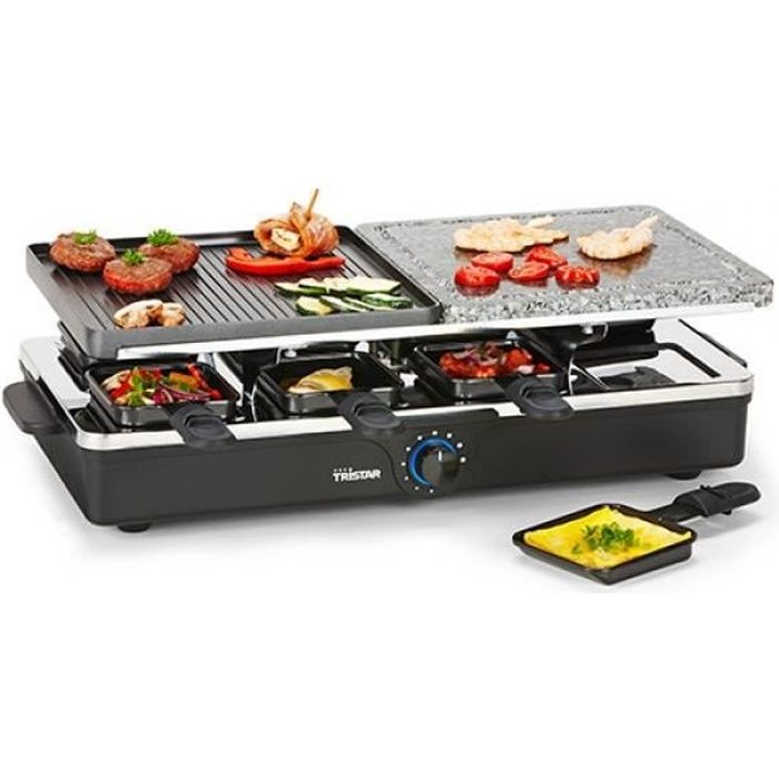 Grill à raclette pour 8 personnes Tristar RA-2992 1400 W - Plancha