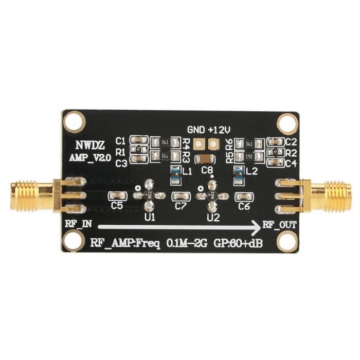 Amplificateur RF Large Bande 19.5DB 1-3000MHz - Module LNA Faible Bruit 12V DC Pour Signaux Radio
