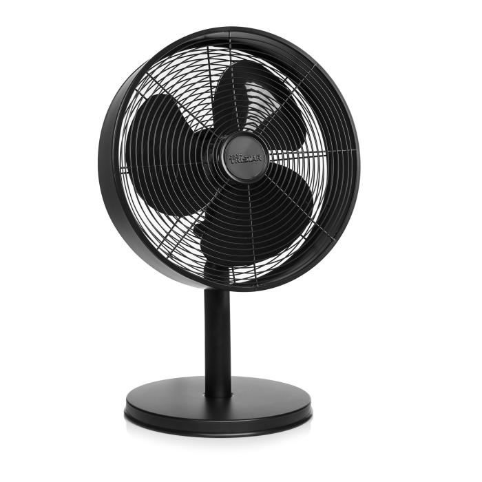 Ventilateur de bureau en métal TRISTAR VE-5928 - Ø30 cm - 35 W - 3 vitesses - Oscillant - Inclinable - Noir - Tristar