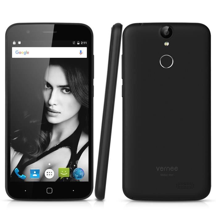 Vernee Thor 4G Smartphone Noir Android 6.0 5.0’’ HD 3GB RAM + 16GB ROM