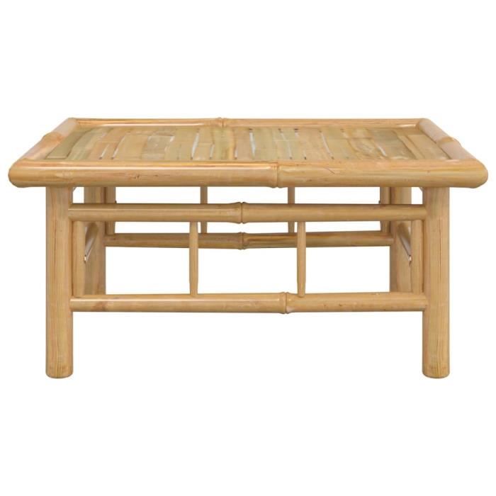 zhu table de jardin 65x55x30 cm bambou a362304 bon matériel