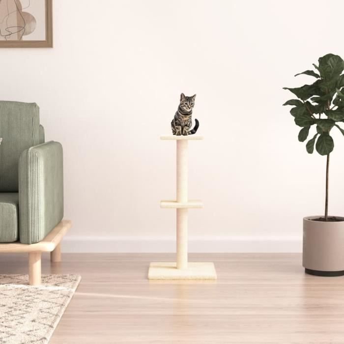 Meilleurs prix pour vidaXL Arbre à chat avec griffoirs en sisal crème 73 cm