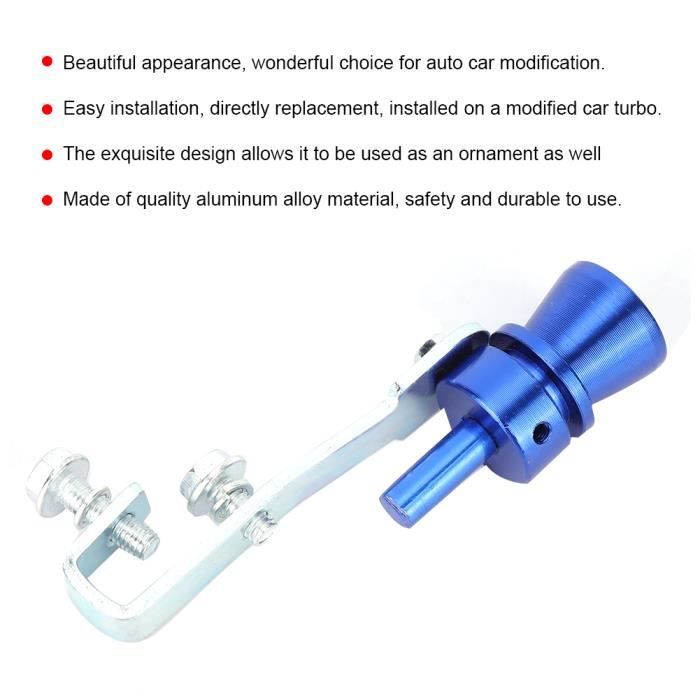 Sifflet Simulateur De Son Turbo Pour échappement De Voiture - Alliage D'aluminium Rouge, Installation Facile, Effet Sonore