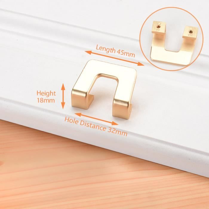 Poignée De Meuble - Luxe - Or Brillant - Style Européen - Modèle