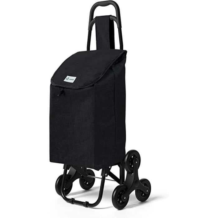 Chariot De Courses Pliable 6 Roues - Grand Sac Isotherme 45L - Monte-escaliers - Pratique Pour Marché, Supermarché