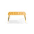Table basse de jardin Palavas - Jaune - 90 x 50 x 40 cm - Acier thermolaqué anti-corrosion-1