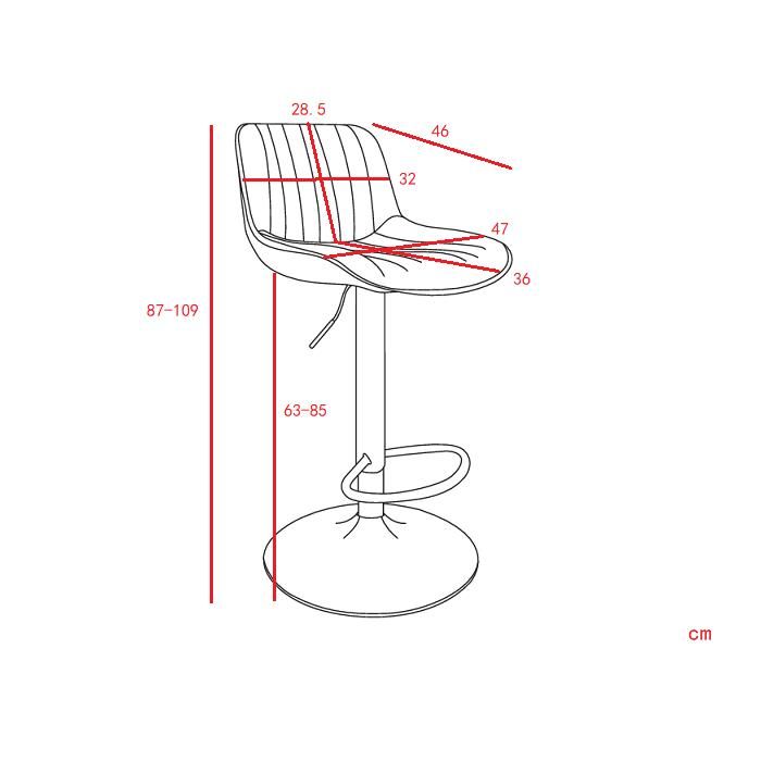Tabouret de Bar Lot de 4 Pivotant 360° Réglable en Hauteur - LPOSPI ...