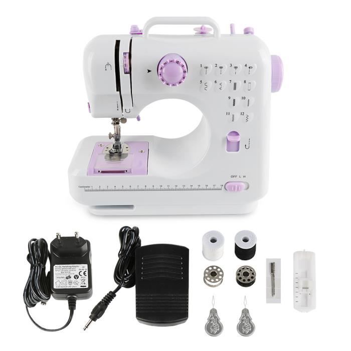 Machine à Coudre Portable Mini Nidouillet avec 12 Points de Suture AB028 -  Blanc & Violet - Cdiscount Electroménager