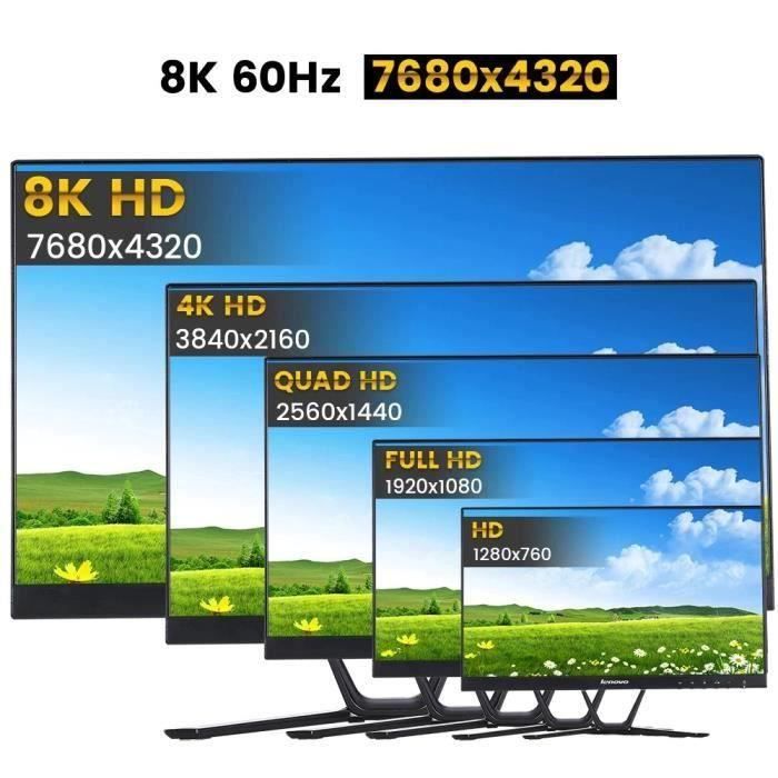 8€30 sur Câble HDMI UGREEN 4K Ultra HD Cordon HDMI 2.0 Haute Vitesse par  Ethernet en Nylon Tressé Supporte 3D HDR Retour Audio Compatible avec PS5  Lecteur Blu Ray Xbox 360 (8M) 