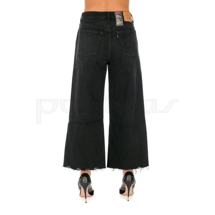 Jeans Levis Large Evas High Water Wide Leg Noir pour femmes