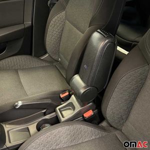 Accoudoir Simili Cuir Noir Pour Renault Clio IV (2012) - Kit De Montage Inclus, Neuf