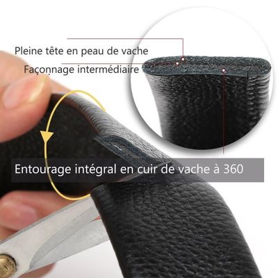 Ceinture Homme Automatique VRLEGEND - Cuir Véritable 35mm - Sans Trou