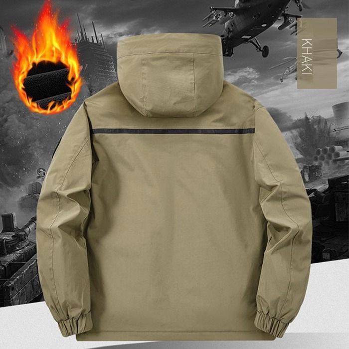 Gilet Hiver Homme à Capuche en Tricot Chaud Doublé Polaire Cardigan Zippe Epais Manches Longues Couleur Unie - Gris clair Gris clair - Prêt-à-Porter