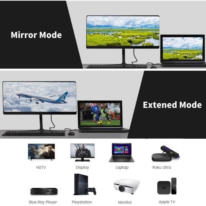 Câble hdmi 8k- 4k professionnel 2.1 3D Full HD Haute Vitesse par Ethernet  ,Audio et Vidéo Dynamic HDR, Dolby Vision - Cdiscount TV Son Photo
