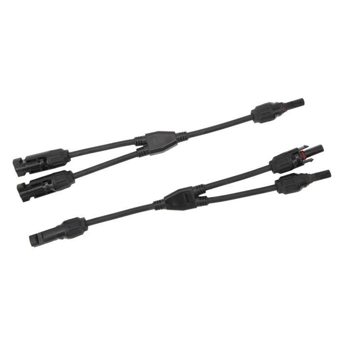 Nuzamas Connecteurs T Solaires PV – 1 Paire (2M1F + 1M2F) IP67 Étanchéité, 50A 1000V