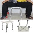 LAIZERE@ Siège de Douche Tabouret de Douche à Hauteur réglable chaise de douche Médical pied en aluminium-3
