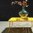 Table basse de jardin Palavas - Jaune - 90 x 50 x 40 cm - Acier thermolaqué anti-corrosion-3