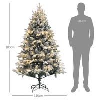 Sapin De Noël Artificiel 93 Cm KOMFOTTEU – 96 LED Intégrées, 8 Modes D'éclairage, Base Métal – Pour Maison, Bureau, Magasin - 4