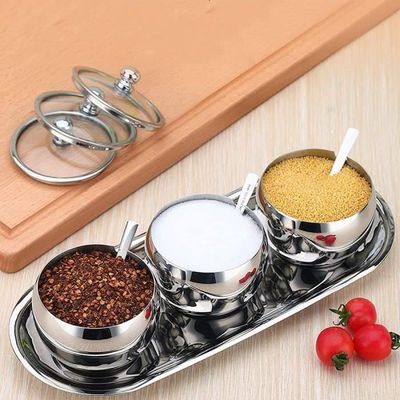 Sucrier En Acier Inoxydable En Forme De Pomme - Avec Couvercle Et Cuillère - Design Élégant Pour Cuisine