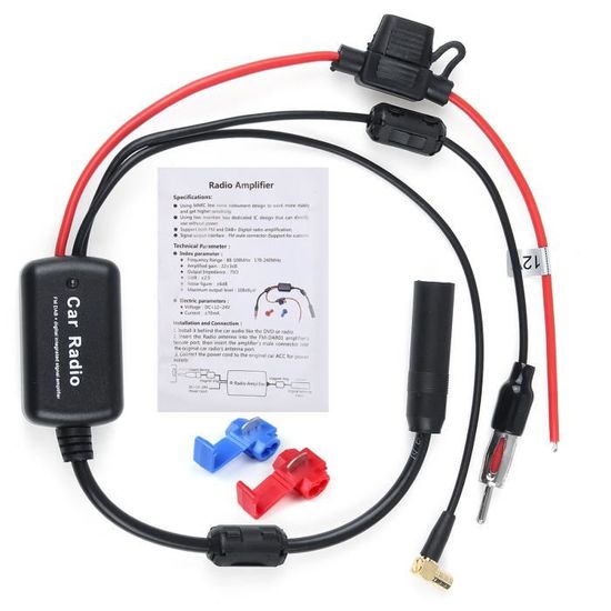 = Flexible Caoutchouc Antenne FM avec câble et DIN-Connecteur