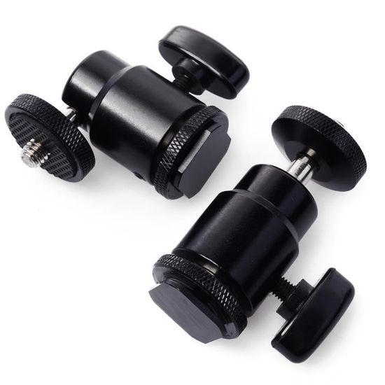 DSLR MP power /® 2x Mini Rotule m/étallique 360 /° Fixation /à vis 1//4 pour Griffe de Tr/épied T/êtes de tr/épieds de Canon Nikon panasonic olympus leica sony appareil photo num/érique