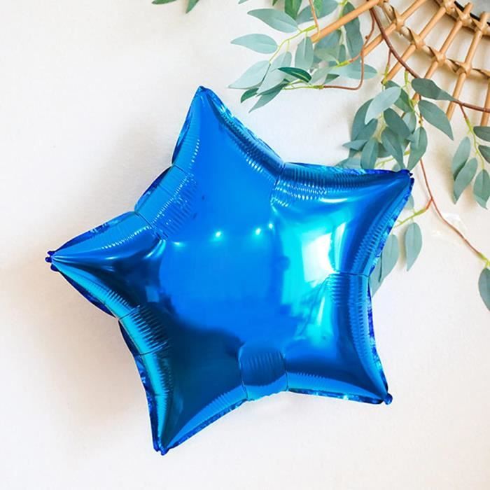 Ballon Chiffre 4 Géant 100cm Bleu Métallisé - Décoration Anniversaire 4 Ans Garçon