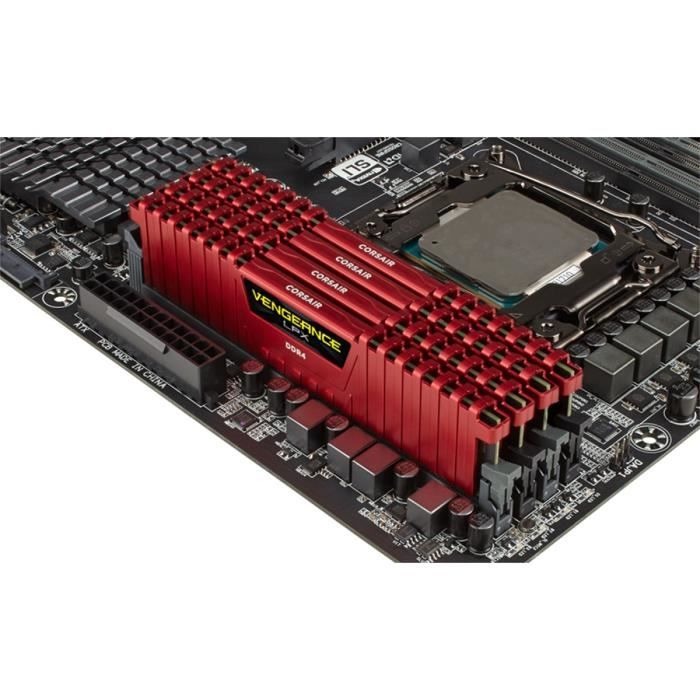 CORSAIR Memoire PC DDR4 Vengeance LPX 16 Go 4 x 4 Go 2400 MHz CAS 14 Rouge CMK16GX4M4A2400C14R Achat Vente memoire ram CORSAIR RAM CMK16GX4M4A2400C a prix mini 0843591054928 Cdiscount