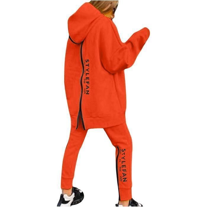 Ensemble de survêtement pour femme AUTREMENT orange manches longues