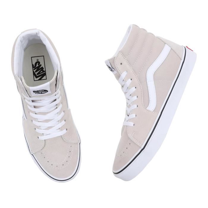 Tennis Basket Hautes Vans Sk8 Hi Beige Adulte Synthetique Mixte Beige Cdiscount Chaussures