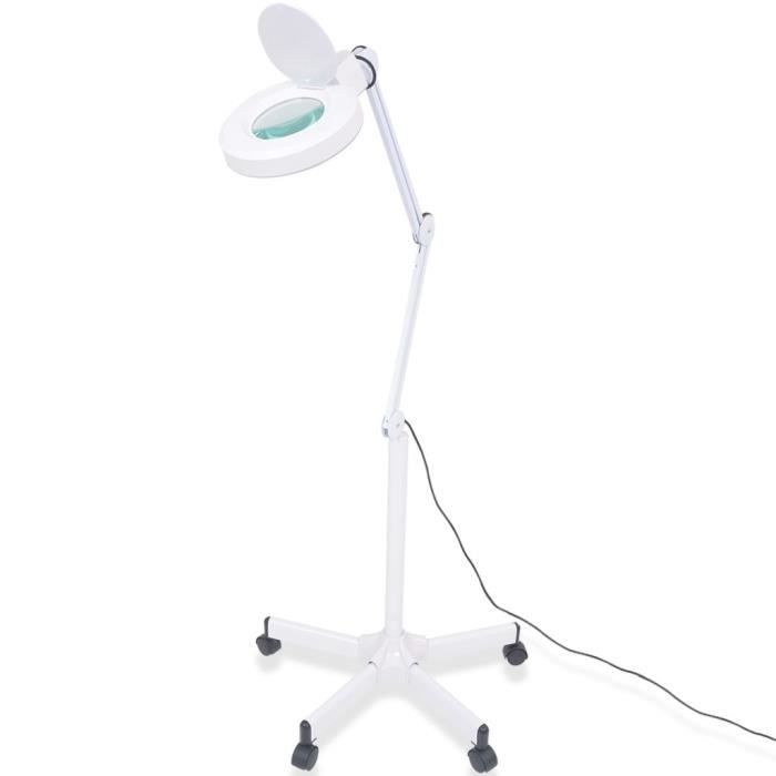 Lampe Loupe Avec Pied Et Éclairage LED - Parfaite Pour Cosmétique, Pédicure Et Travail De Précision