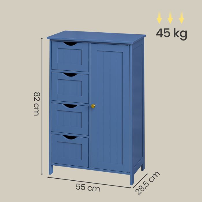 Chambre Ado- GAMI- modèle Régate Bleu; Lit, Commode , Bureau, Armoire