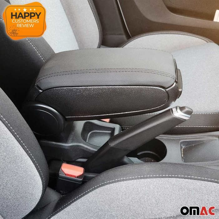 Coussin D’accoudoir Pour Renault Clio 5 (2019-2024) – Cuir Antidérapant, Confort Renforcé, Orange