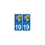 19 Beaulieu-sur-Dordogne blason ville autocollant plaque sticker
