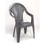 Lot 4 Chaises En Jardin Plastique Gris Ocean Achat Vente