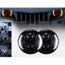 paire de nouveaux phares fumé angel eye ring halo FIAT Punto noir