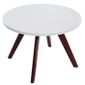 Table Basse Table D Appoint Ronde 4 Pieds En Bois Fonce Hauteur