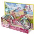 Barbie Mobilier Bicyclette pour poupée - Mattel - DVX55 - Rose - Bleu - Argenté-0