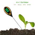 Sonew mètre de testeur de pH de lumière du soleil de température d'humidité 4 dans 1 sol de jardin de mètre d'appareil de-0