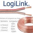 Cable enceintes audio Logilink pour sonorisation et Home cinéma 1.5mm x 10m-0