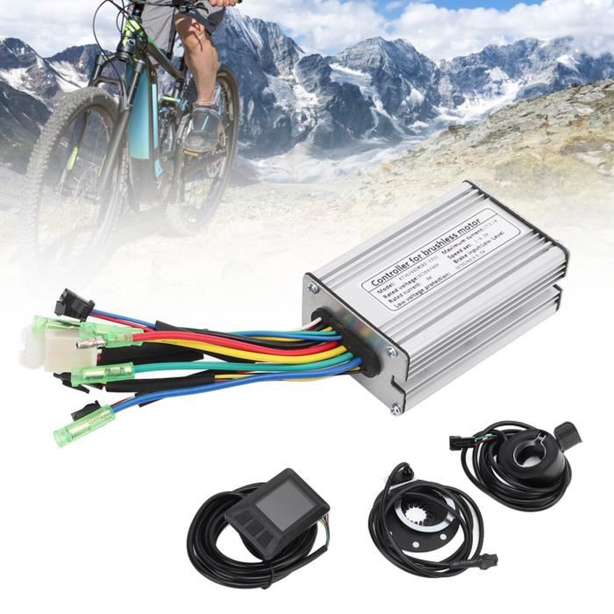 Contrôleur Moteur Brushless 48-72V 1200W – Pour Vélo électrique, Scooter, Aluminium, Dimensions ~5,2x9x17,8 Cm, Conversion DIY - 10