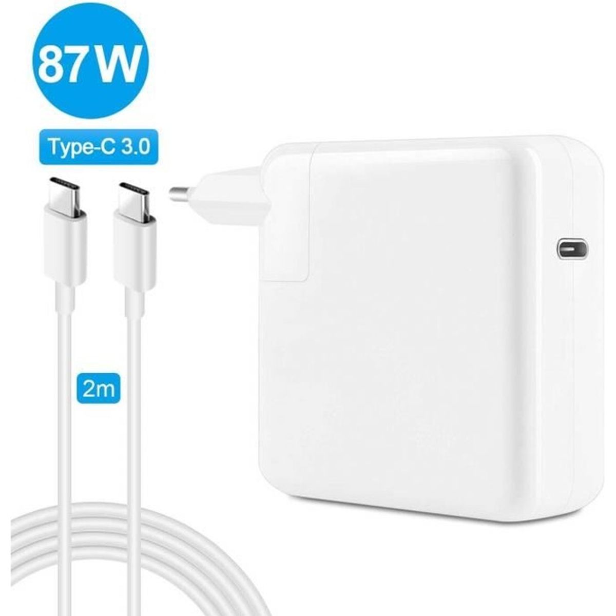 Chargeur MacBook Pro,87W USB C Adaptateur Secteur PD Chargeur pour