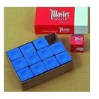 Master - Craies De Billard Originale Des Etats-Unis d'Amérique, 12 Pièces Dans Un Carton - Bleu