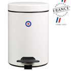 ROSSIGNOL Poubelle de salle de bains à pédale 3L Fabriqué en France Blanc