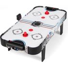 COSTWAY Table Air Hockey Electronique 6W LED avec Compteur de Points 2 Palets 2 Poussoirs 2 Cages de But Jeux d'Arcade pour Enfant