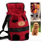 EASTVAPS sac de chien transport sac pour chien Chat à Dos Réticulaire Sac Ventral 38x23cm rouge