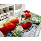 MOUTON MAISON DECO Nappe de table Tulipes rouges belles sous le soleil imperméable et antipoussière 140 x 200cm