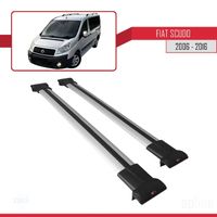 Compatible avec Fiat Scudo 2006-2016 Barres de Toit FLY Modèle Railing Porte-Bagages de voiture GRIS